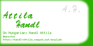 attila handl business card